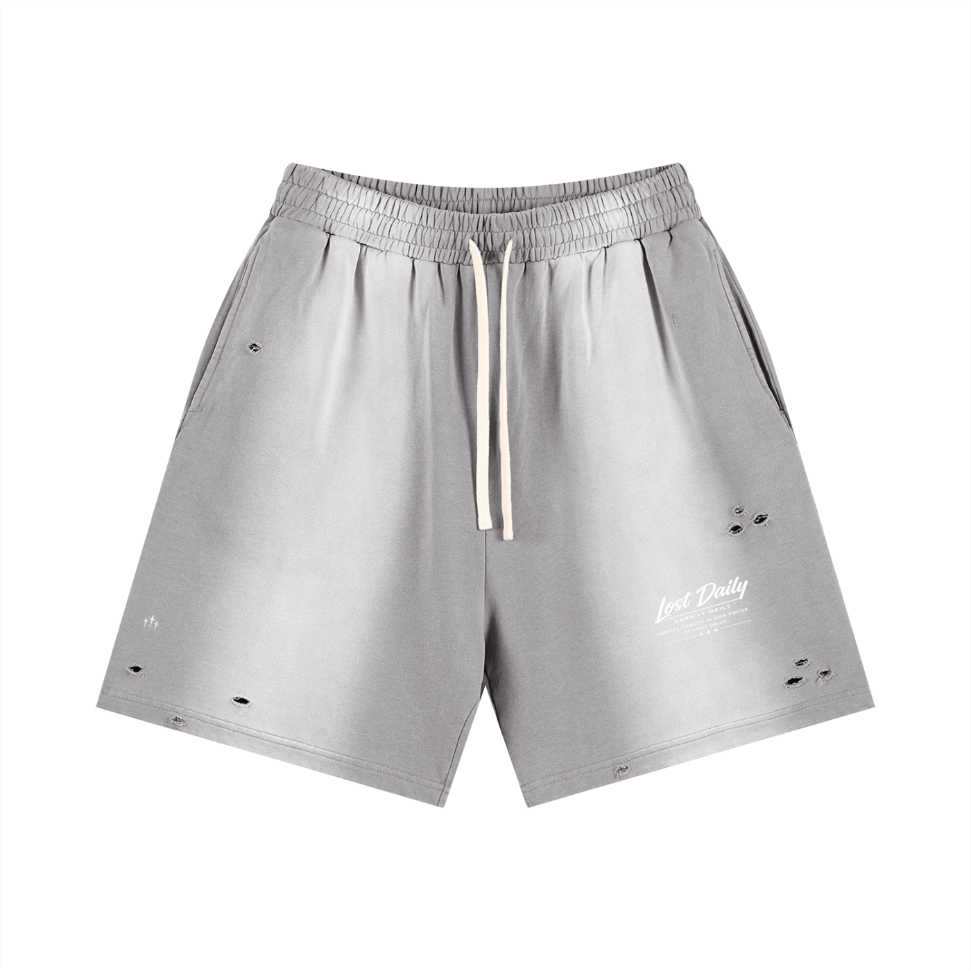 Lost daily signature sun fade distressed shorts