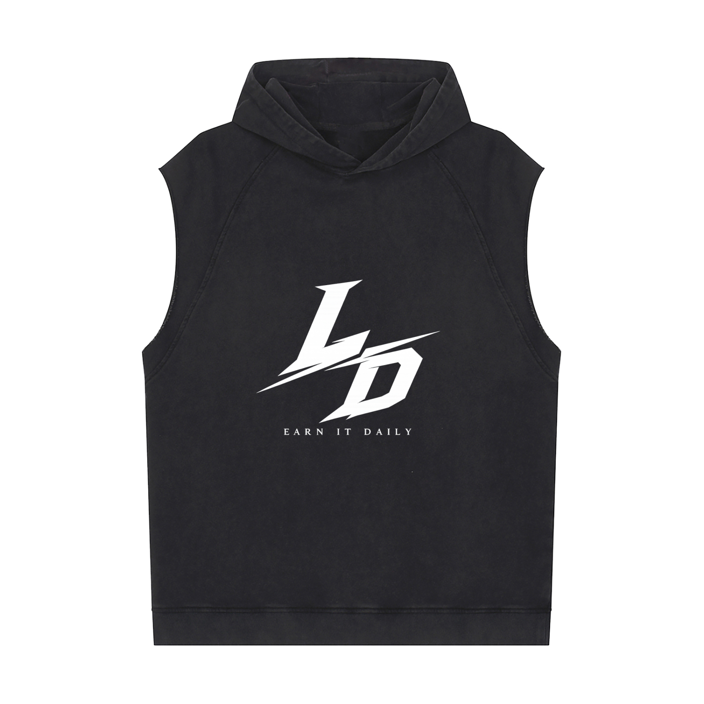 Snow Washed Sleeveless Hoodie