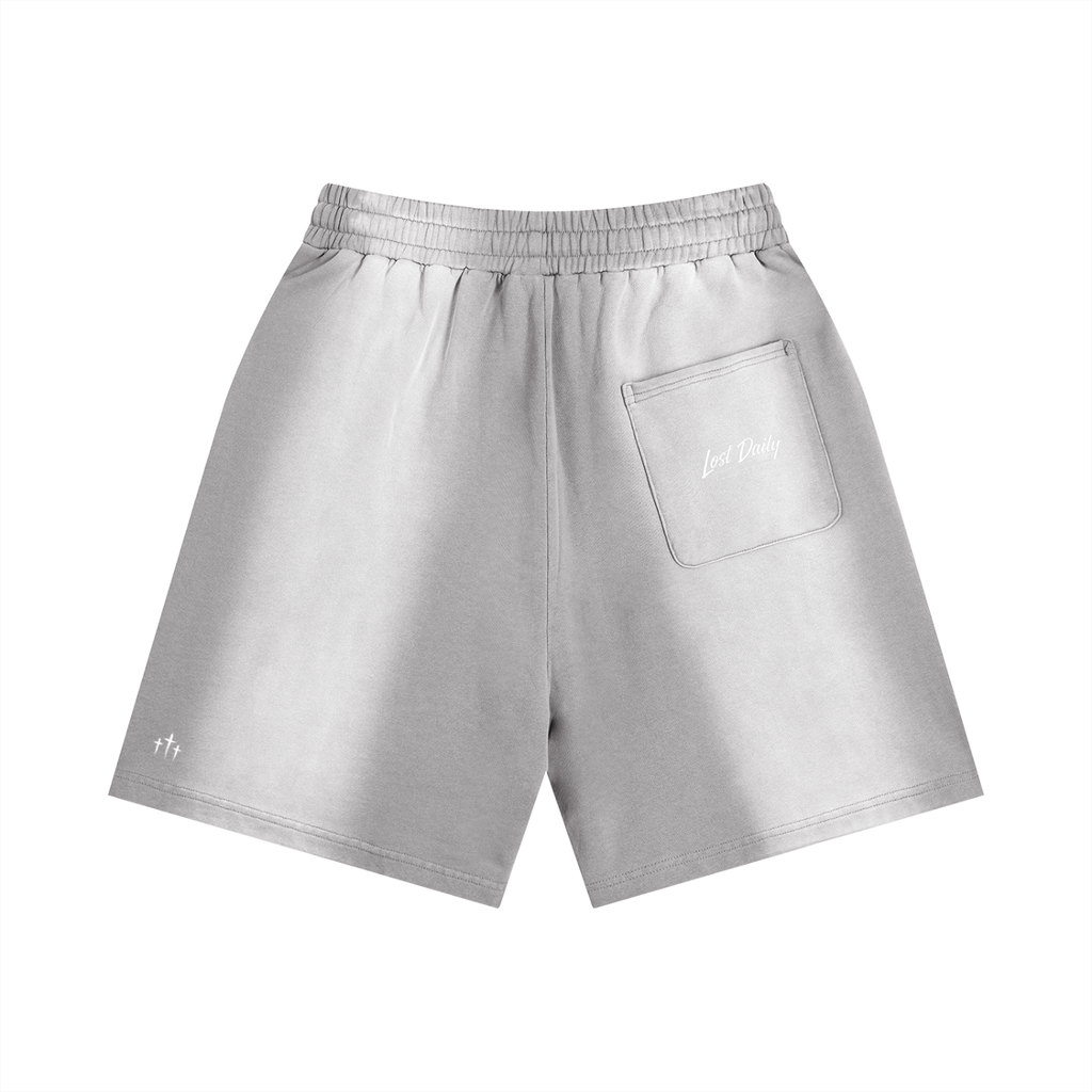 Lost daily signature sun fade distressed shorts