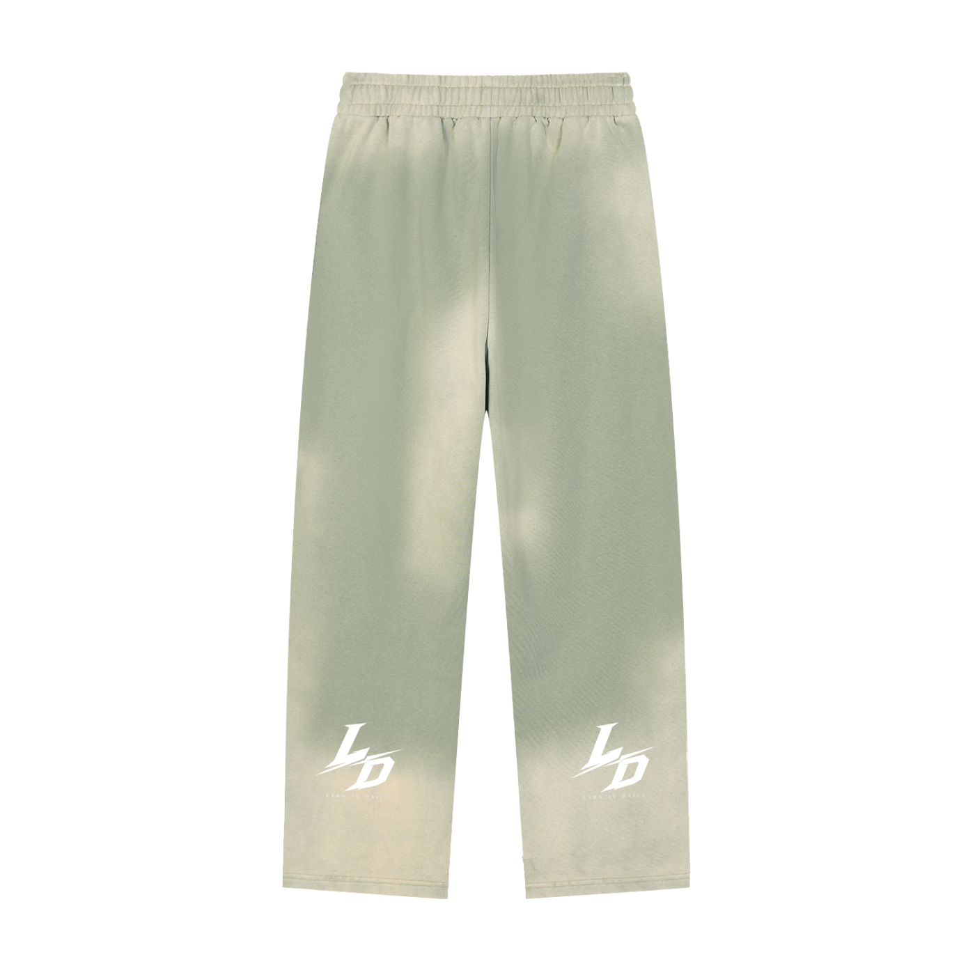 Sun Fade Raw Edge Straight-Leg Sweatpants