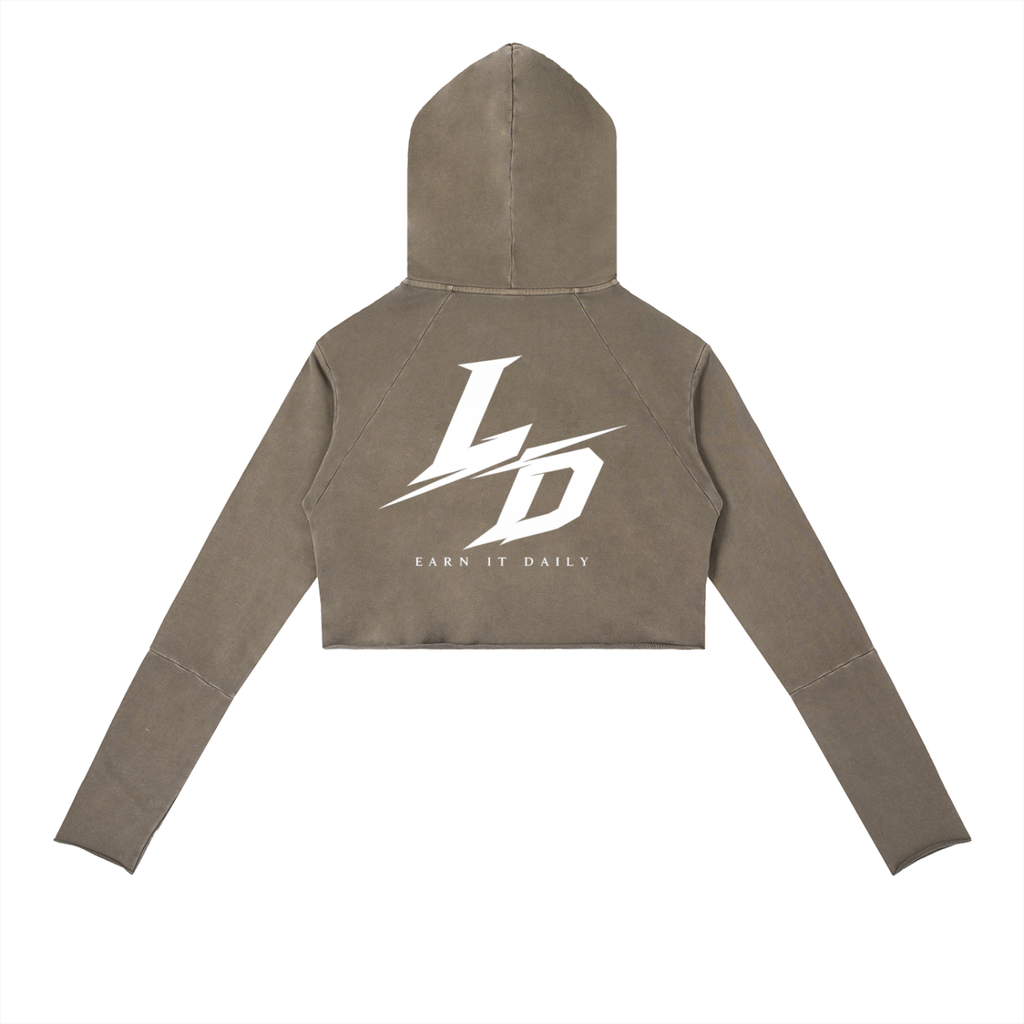Vintage Washed Raw Edge Hoodie