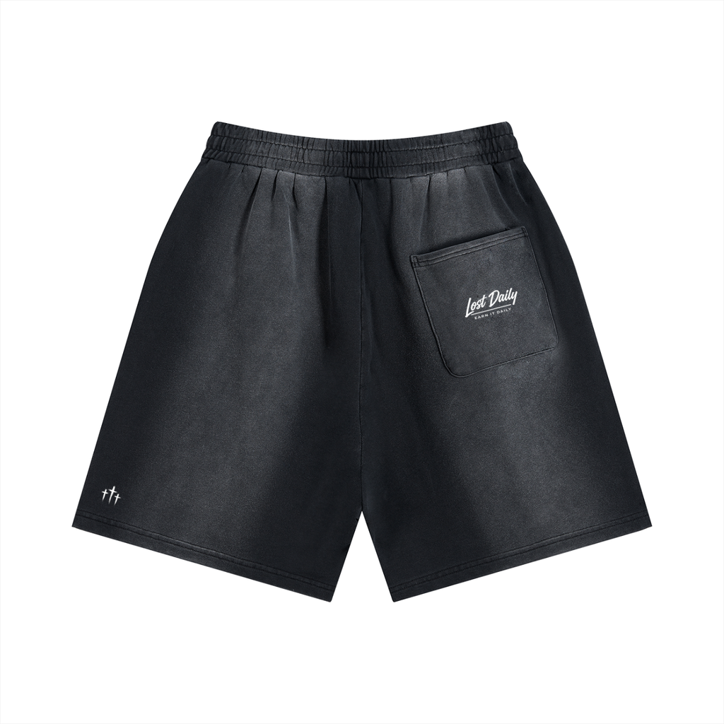 Lost daily signature sun fade distressed shorts