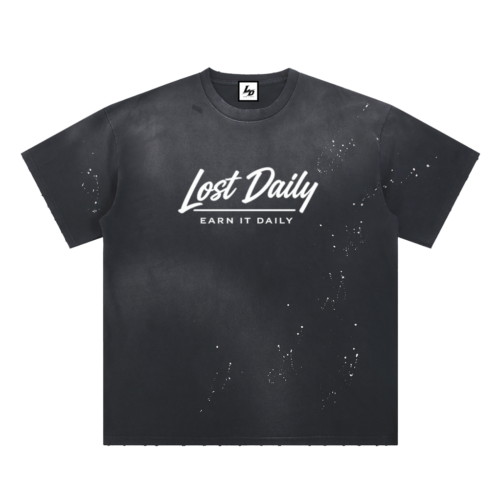 Lost daily signiture sun fade distressed t shirt