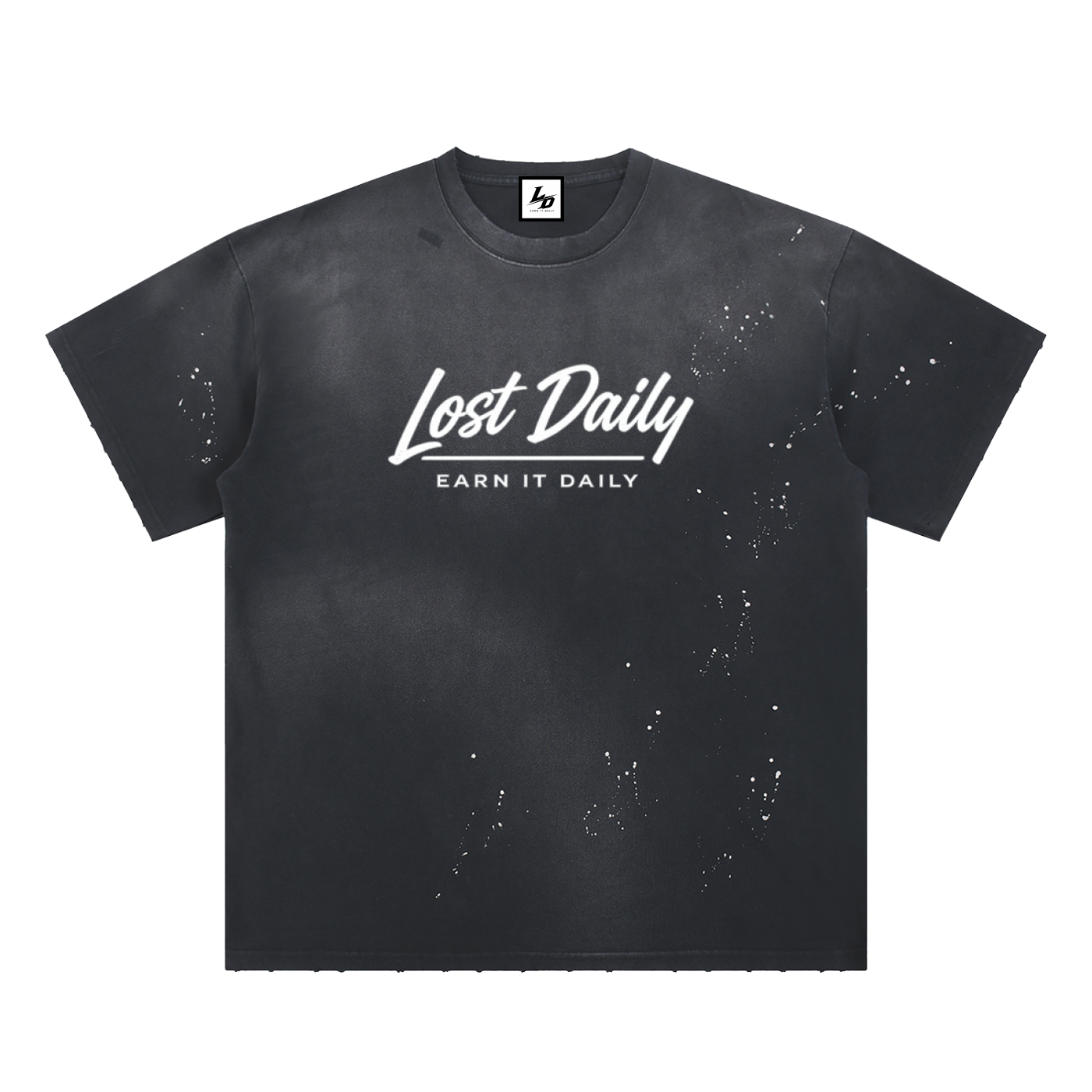 Lost daily signiture sun fade distressed t shirt