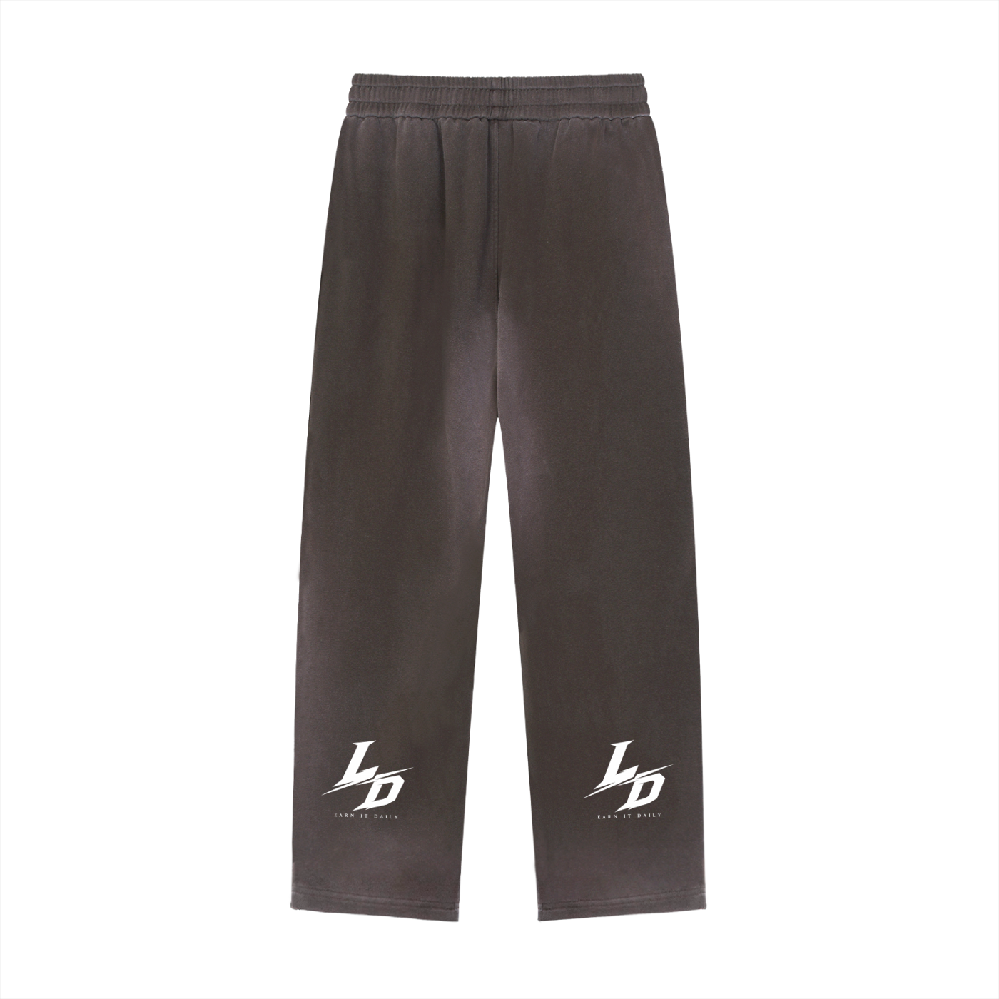 Sun Fade Raw Edge Straight-Leg Sweatpants