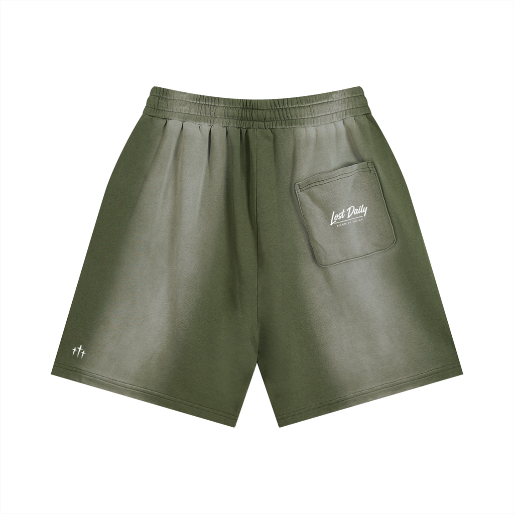 Lost daily signature sun fade distressed shorts