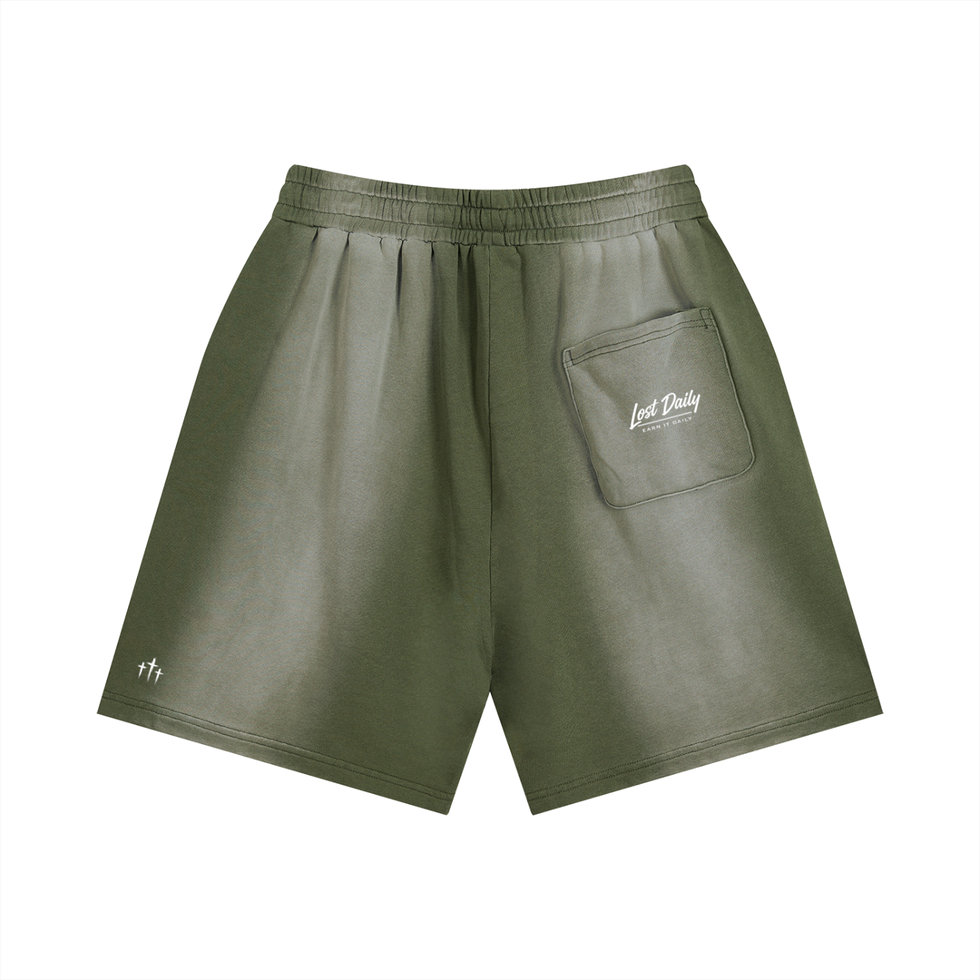 Lost daily signature sun fade distressed shorts