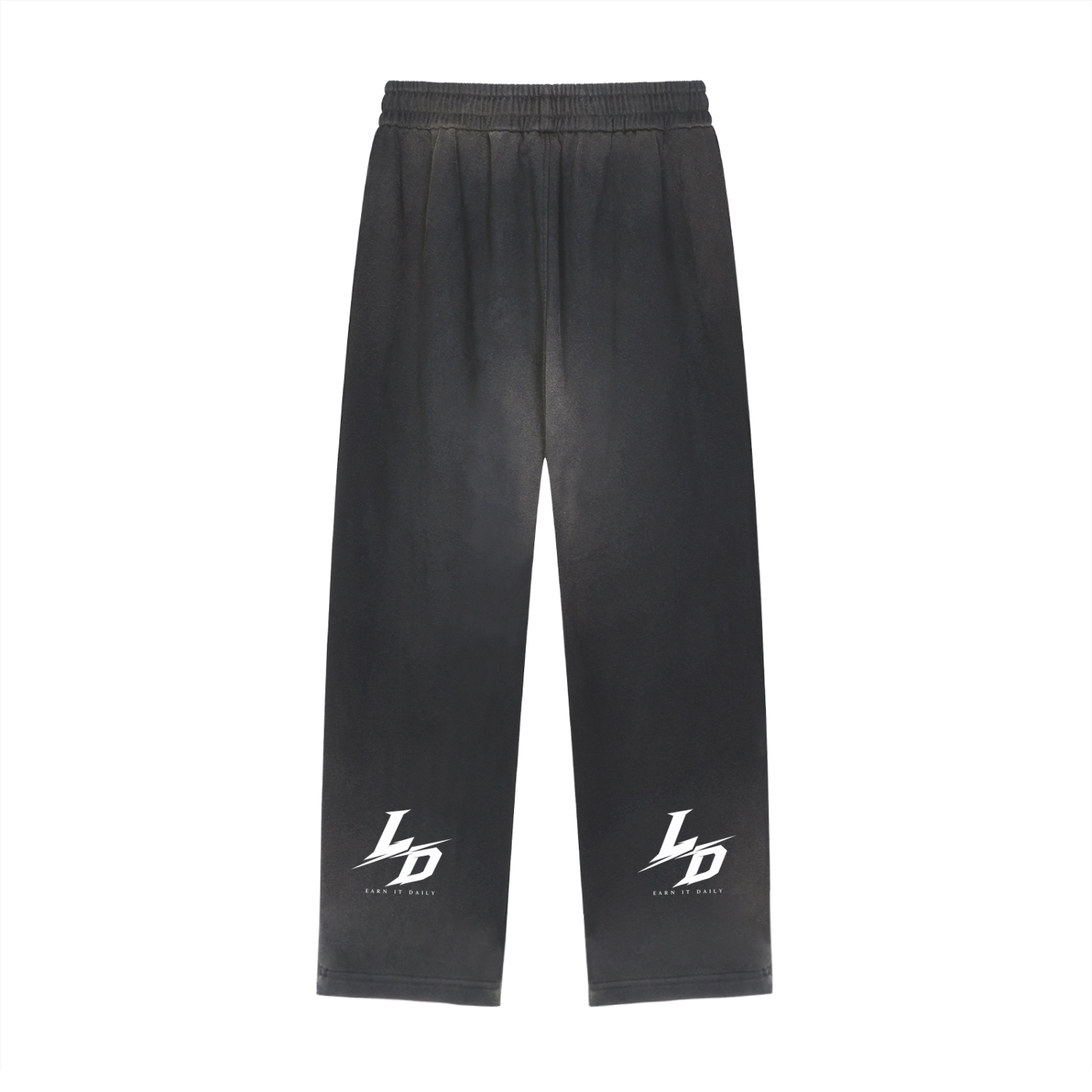 Sun Fade Raw Edge Straight-Leg Sweatpants