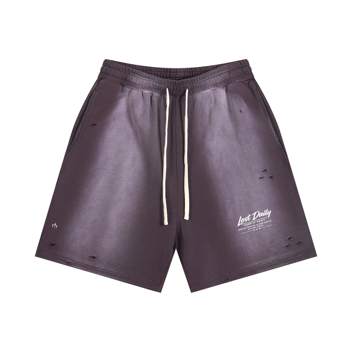 Lost daily signature sun fade distressed shorts