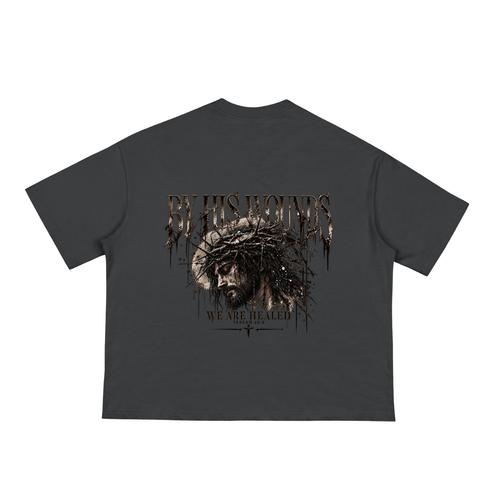 By his wounds loose boxy tee