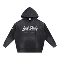 Lost daily signiture sun fade distressed hoodie