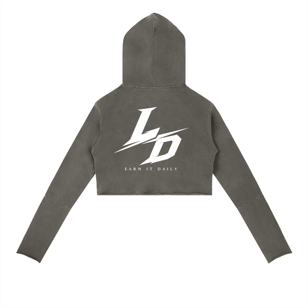 Vintage Washed Raw Edge Hoodie